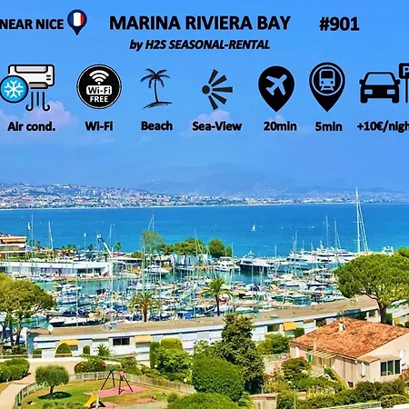 #901 Marina Riviera Bay - Vue Et Port Panoramique Apartment Villeneuve-Loubet